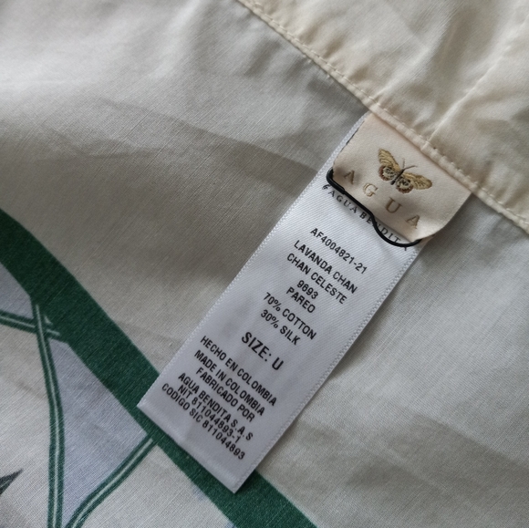 Agua By Agua Bendita Lavanda Floral Cotton Silk Voile Pareo/Sarong OS - Picture 10 of 15